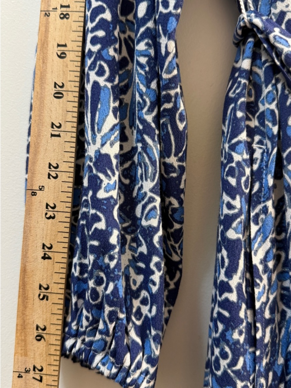 NWT Well Worn Blue Floral Viscose Shirt Dress L - Picture 11 of 12
